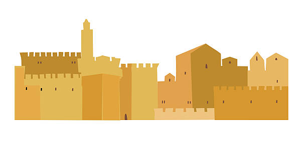 ilustrações, clipart, desenhos animados e ícones de jerusalém, cidade velha - jerusalem judaism david tower
