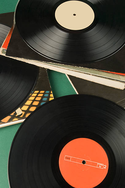 istock Close-up of gramophone records 528312499