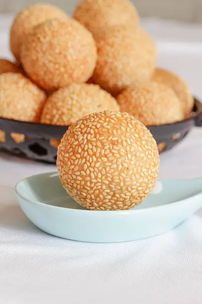 Photo of Vietnamese Sesame Balls stuffed with Mung Bean Paste