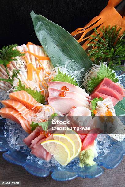 Raw Seafood Sashimi Set Stock Photo - Download Image Now - Asia, Backgrounds, Crockery