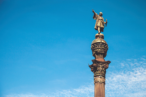 Chistopher Columbus monument in Barcelona, Spain.