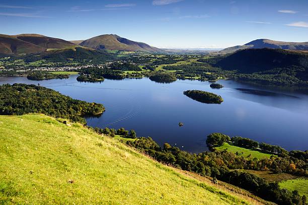 Derwent Water Derwent Water to Blencathra derwent water stock pictures, royalty-free photos & images