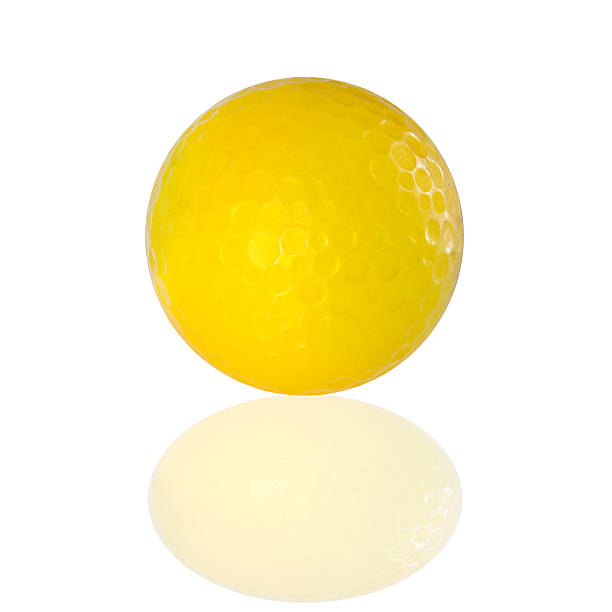 istock Yellow Golf ball isolated on white with clipping path. 528317553