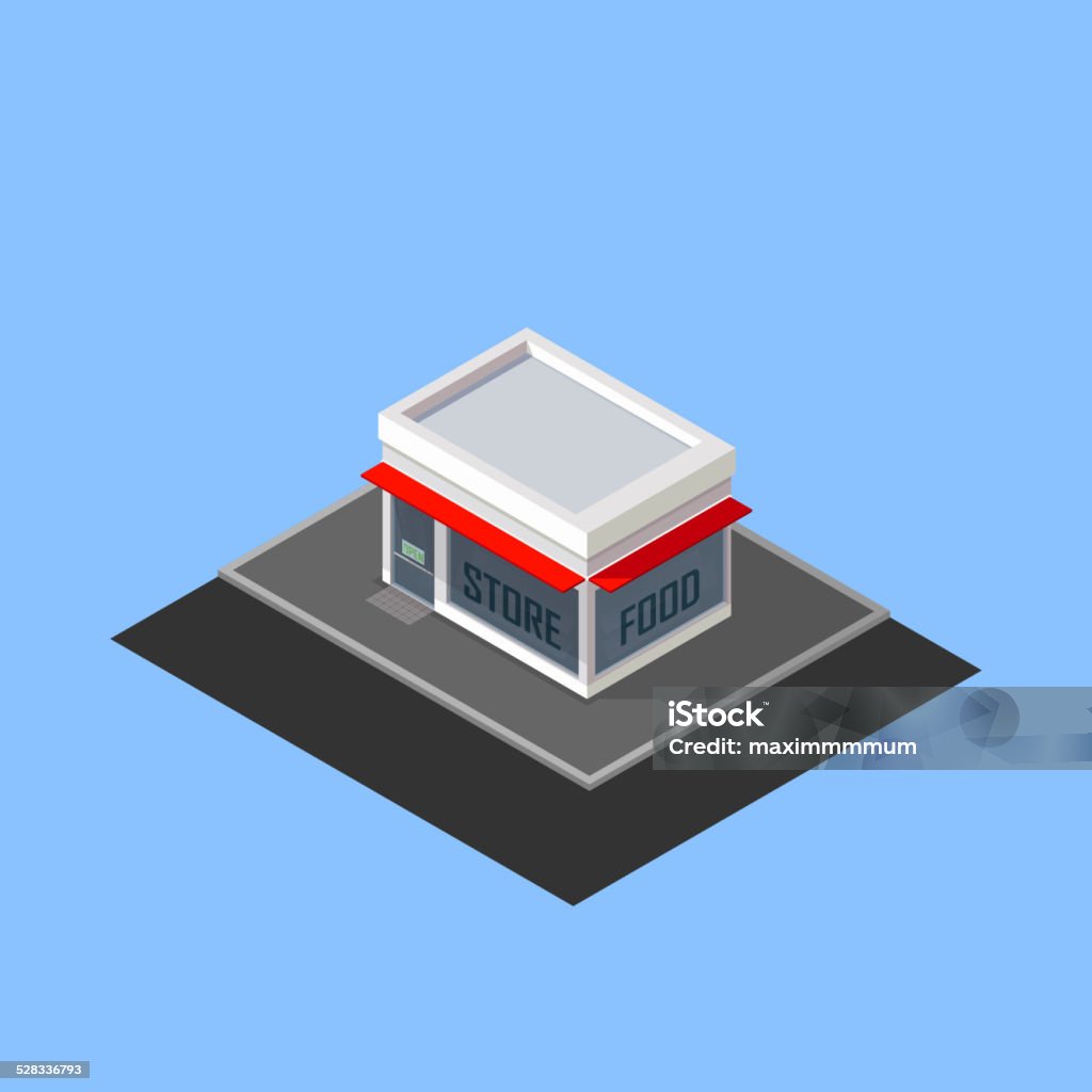 Vector Isometric Store Building Stock Illustration - Download Image Now ...