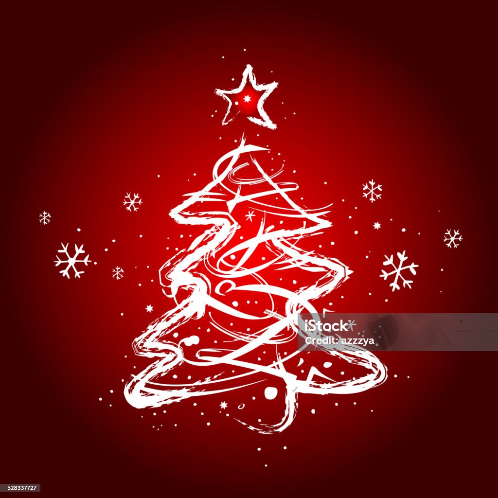 Classic Christmas tree Possible to create holiday cards, backgrounds, ornaments. Abstract stock vector