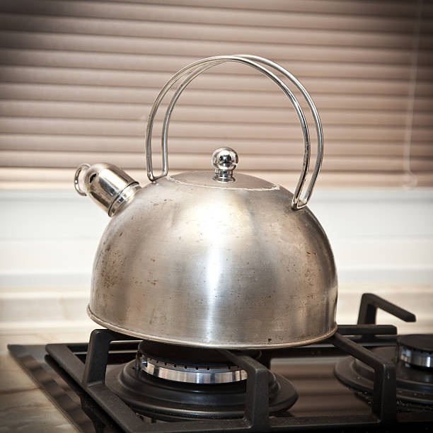 istock Whistling kettle on the stove 528337913