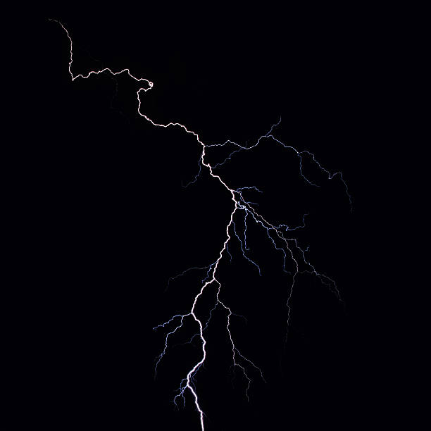 雷を夜の街に - lightning thunderstorm flash storm ストックフォトと画像
