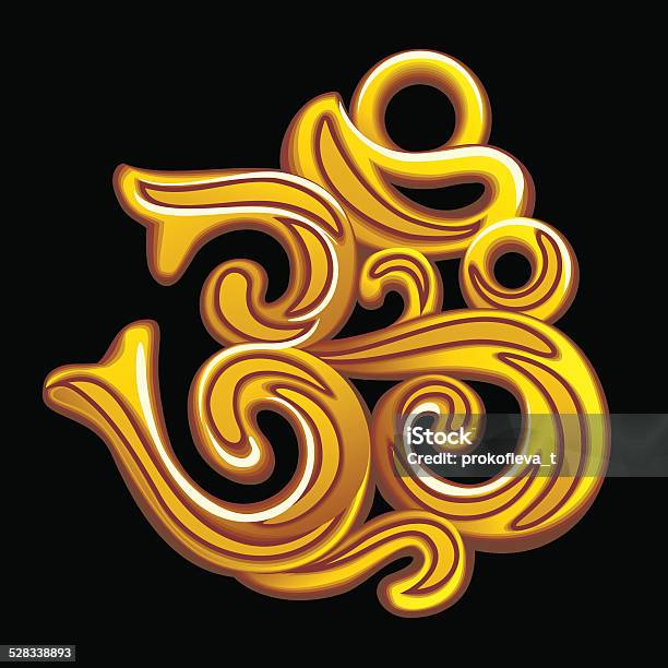 Collection Of Mascots Golden Om Stock Illustration - Download Image Now - Abstract, Antique, Black Color