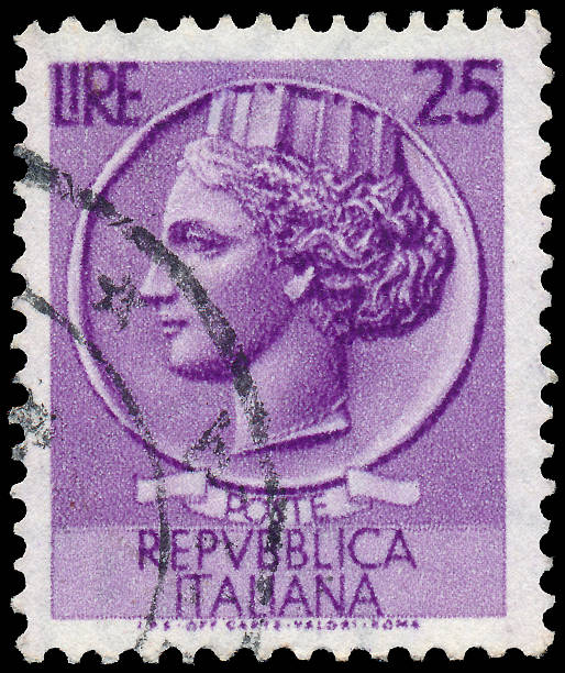 istock Stamp printed in Italy shows Italia Turrita 528340337