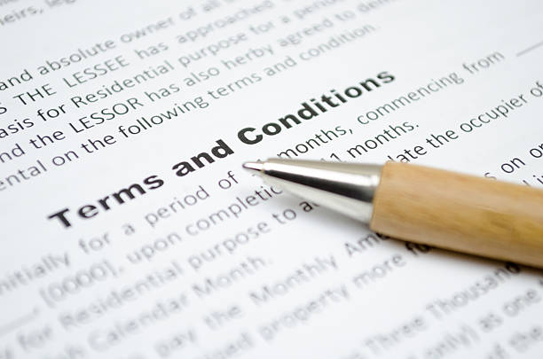 Terms and conditions Terms and conditions with wooden pen condition stock pictures, royalty-free photos & images