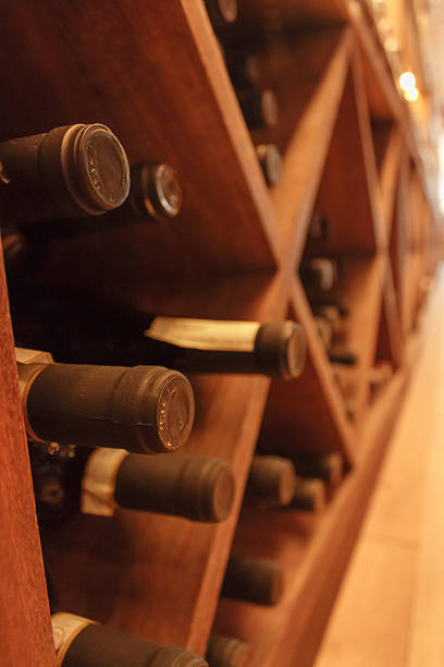 istock Assorted wines stored in the a wooden cellar 528342647