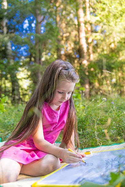 istock little girl drawing 528342667