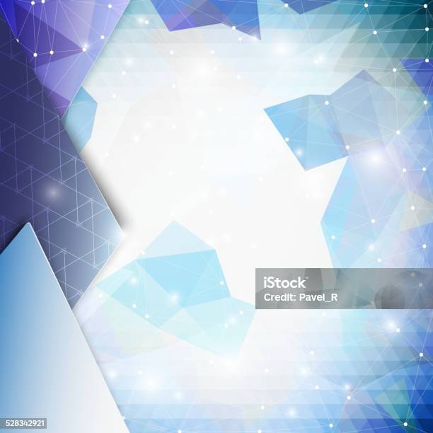 Blue Geometric Background Abstract Triangle Pattern Vector Stock Illustration - Download Image Now