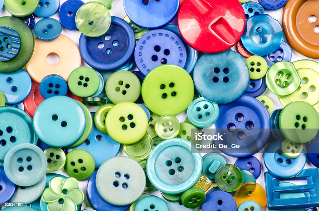 Collection Of Buttons Stock Photo - Download Image Now - Art And Craft