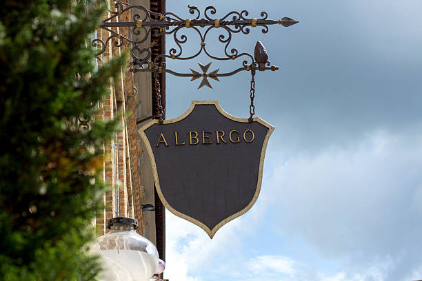 istock Signboard of hotel 528358379
