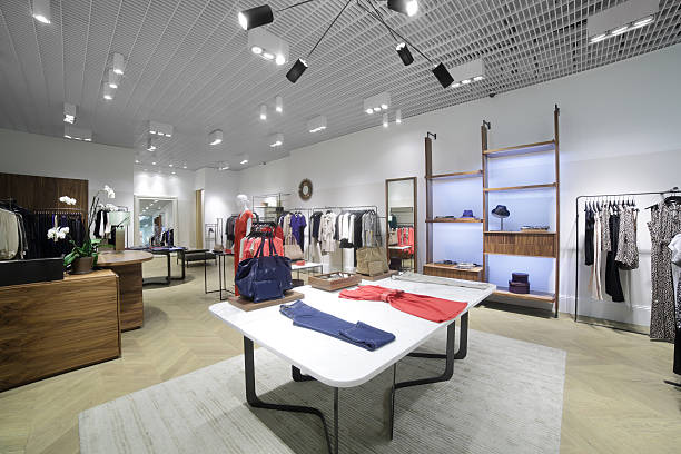 istock brand new interior of cloth store 528358475