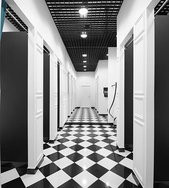 istock interior of dressing room at cloth store 528358753