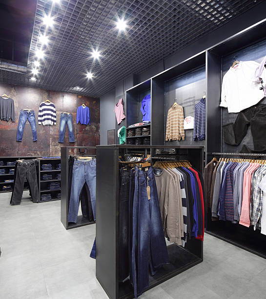 istock brand new interior of cloth store 528359459