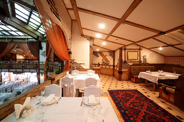 istock european restaurant in bright colors 528360453