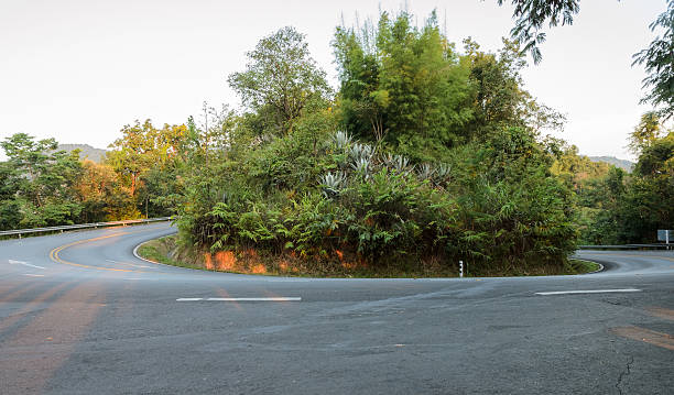 istock Countryside winding curve road 528363341