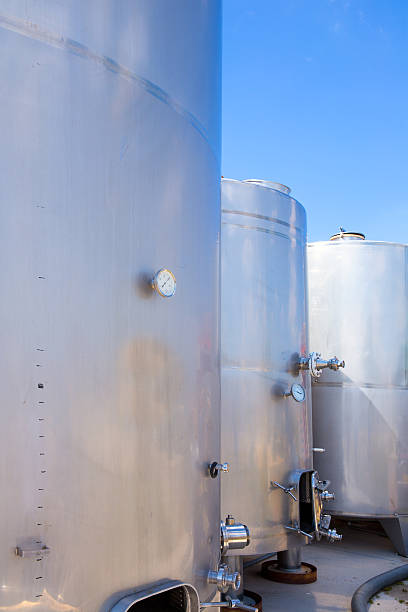 istock Fermentation tanks vessels in stainless steel 528363609