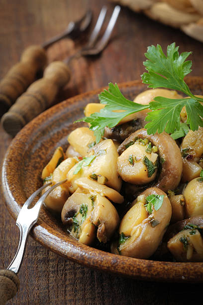istock Sauteed champignon mushrooms 528371191