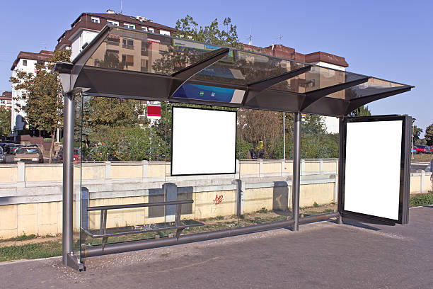 istock Blank white Sign on Bus station 528374207