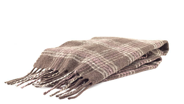 istock Brown scarf on a white background 528374387
