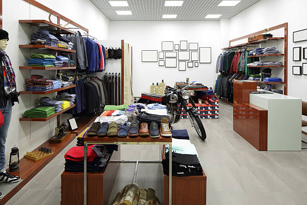 istock brand new interior of cloth store 528374633