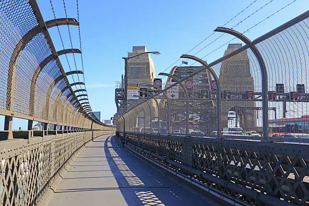 istock Pedestrian walkway on Sydney Harbour Bridge, Australia 528375181