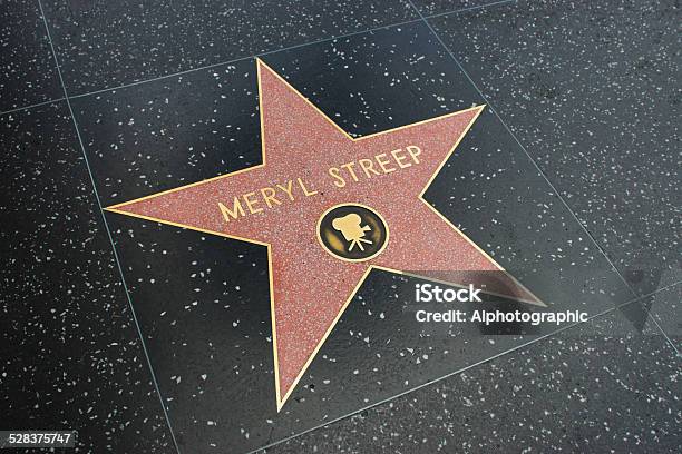 Star On Walk Of Fame Stock Photo - Download Image Now - Meryl Streep, Movie, Movie Theater