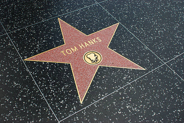 на walk of fame star - tom hanks стоковые фото и изображения