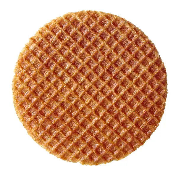 Dutch waffle isolated on white background
