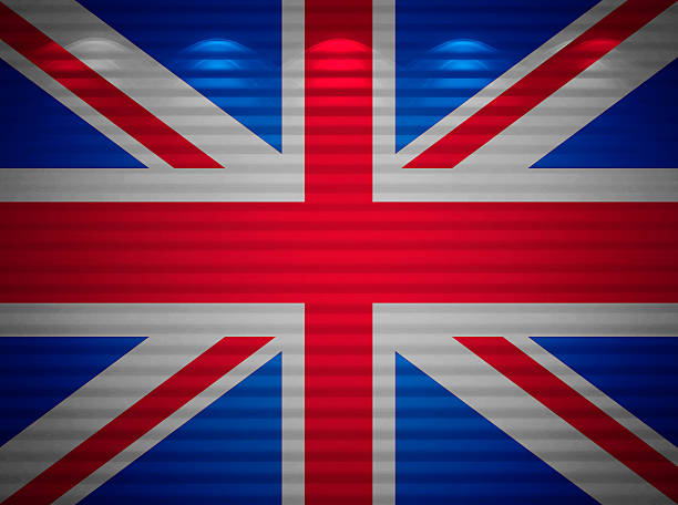 istock English flag wall, abstract background 528376959