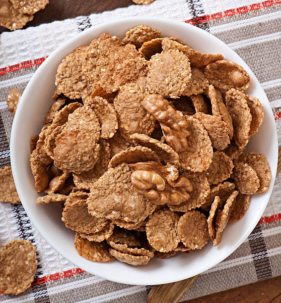 istock Healthy breakfast - whole grain muesli with a walnut 528378633