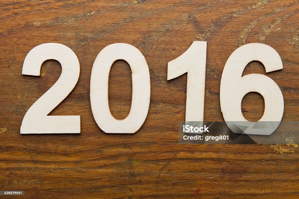 2016 text on plank wood XXXL 2016 text on plank wood 2016 Stock Photo