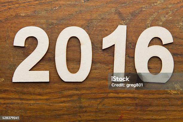 2016 Text On Plank Wood Xxxl Stock Photo - Download Image Now - 2016, 2018, 2019