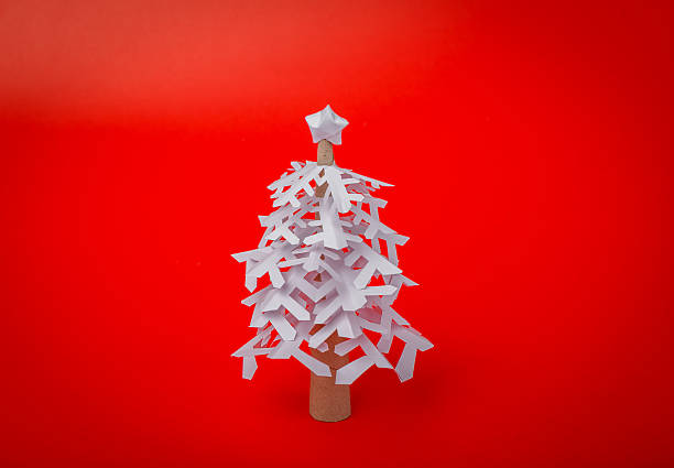 istock Vintage Christmas postcard with true paper snowflakes 528387947