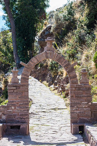 istock gateway at Taquile Island in the peruvian Andes Puno Peru 528390977