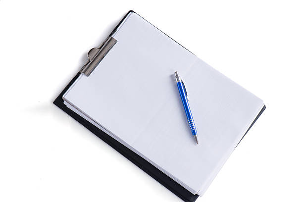 istock clipboard with paper and a pen 528393215