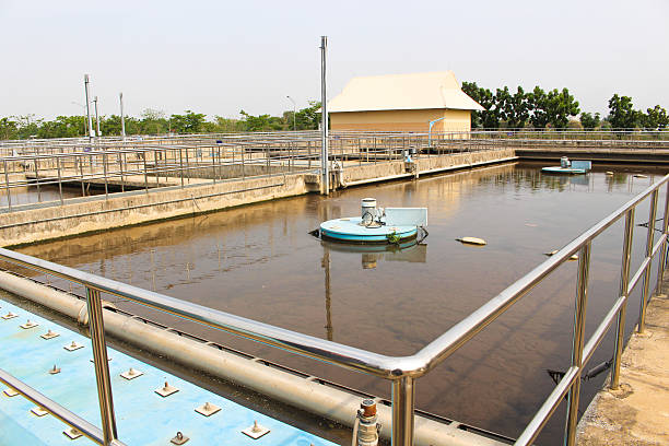 istock Modern urban wastewater treatment plant. 528394119