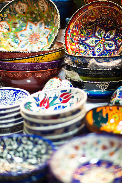istock Multi  Colored Pottery Art, Grand Bazaar, Istanbul 528394595
