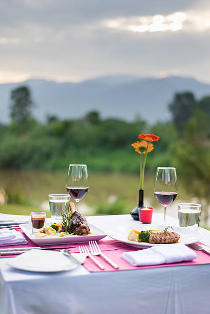 Table set for an event party