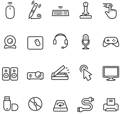 Input Device and Computer Part icons collection.
