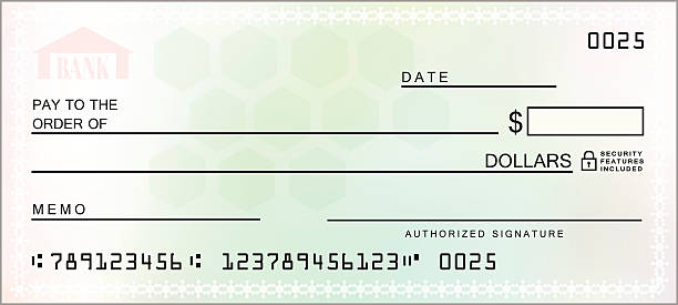 Multicolored Blank Check - VECTOR Multicolored Blank Check Illustration cheque financial item stock illustrations