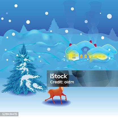 istock Winter landscape background 528414415