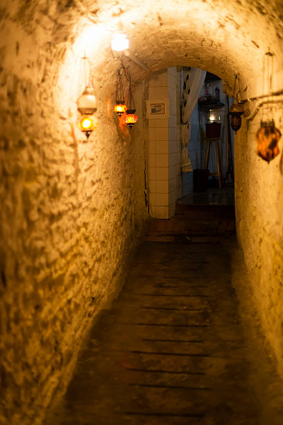 istock Medieval Tunnel Vault at Grand Bazaar, Istanbul, Turkey 528414611