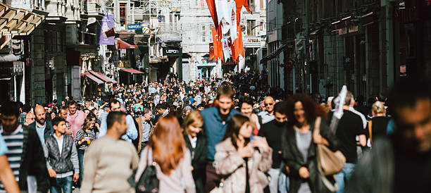 istock Crowded Istiklal street in Istanbul 528415199