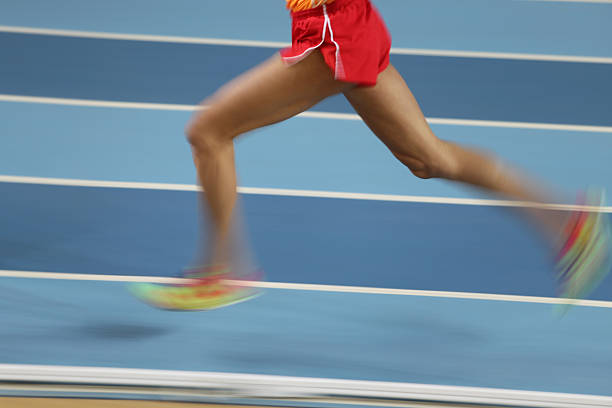 istock Blured athlete run in track and field 528415868