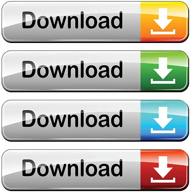 Vector illustration of four download buttons